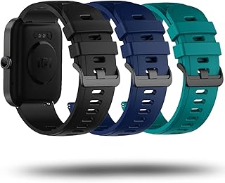 smaate Silicon Watch Band for S2, Compatible with old version TOZO S2 1.69inch smartwatch, Breathable Sport Replacement Strap for Women or Men