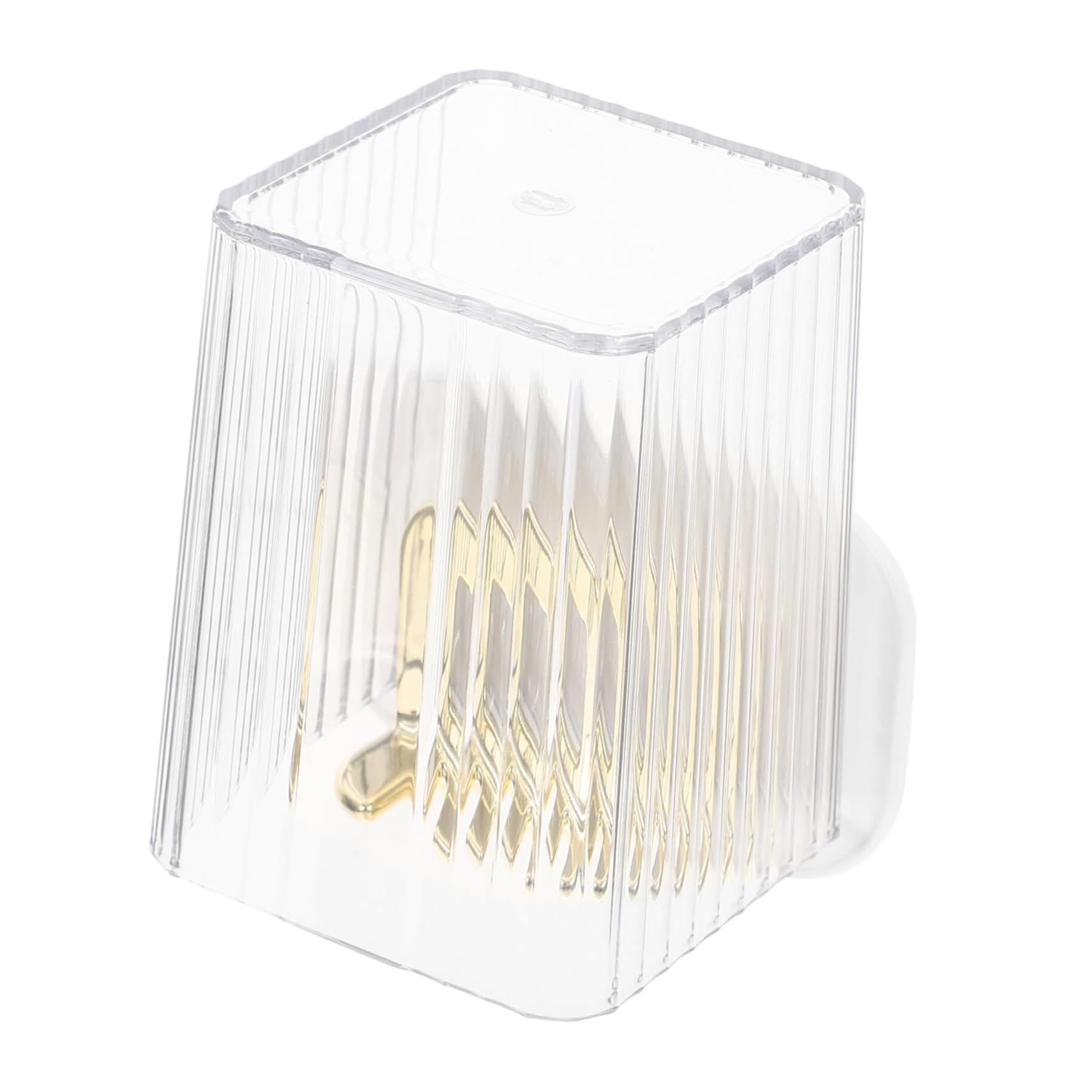 Porte-brosse à dents sans perceuse avec rangement mural et tasse design pour lavabo