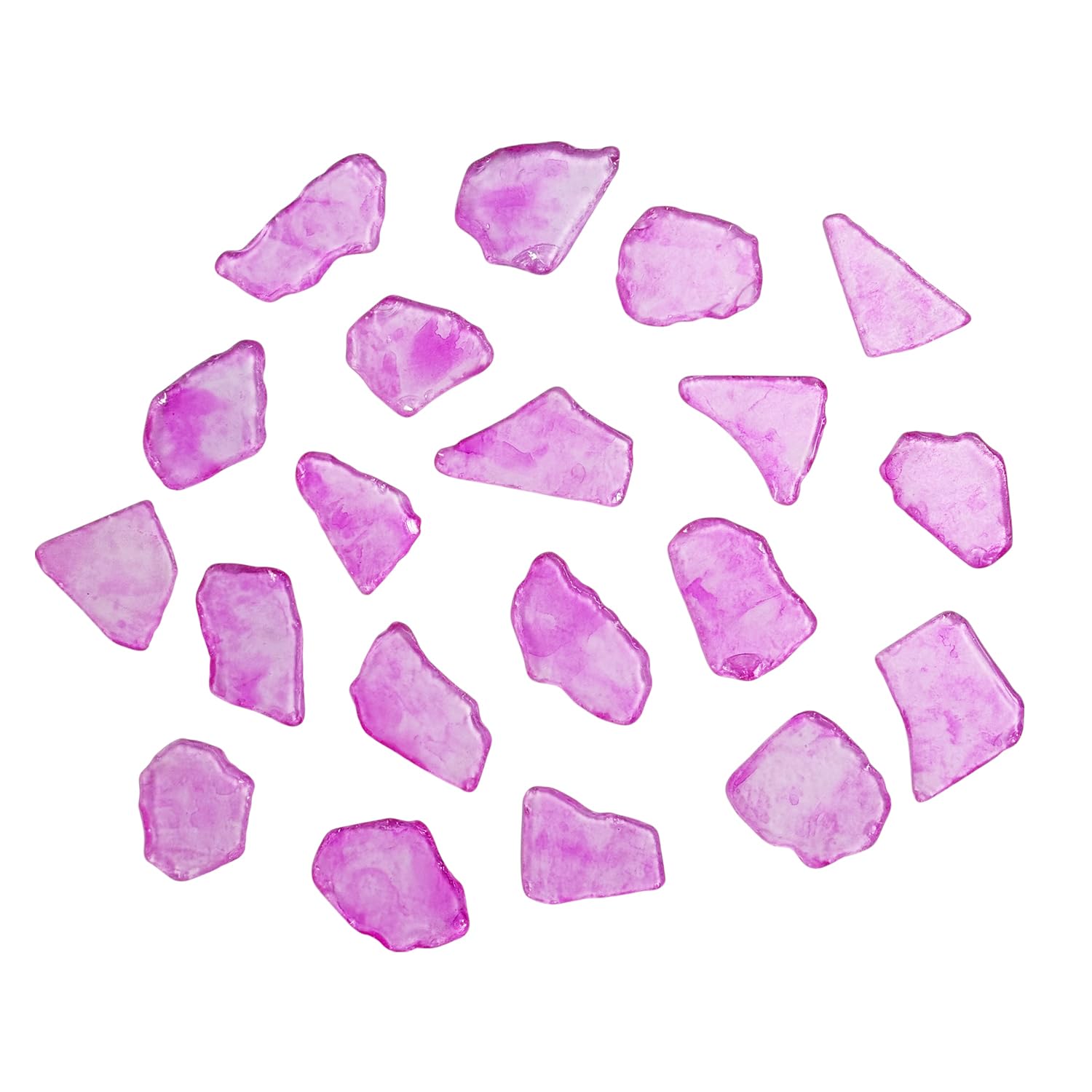 TETOU Blank Irregular Shaped Pieces Sea Glass Place Cards DIY Name Cards for Beach Wedding, Banquets Dinner Party Events Decoration (10pcs,Pink)