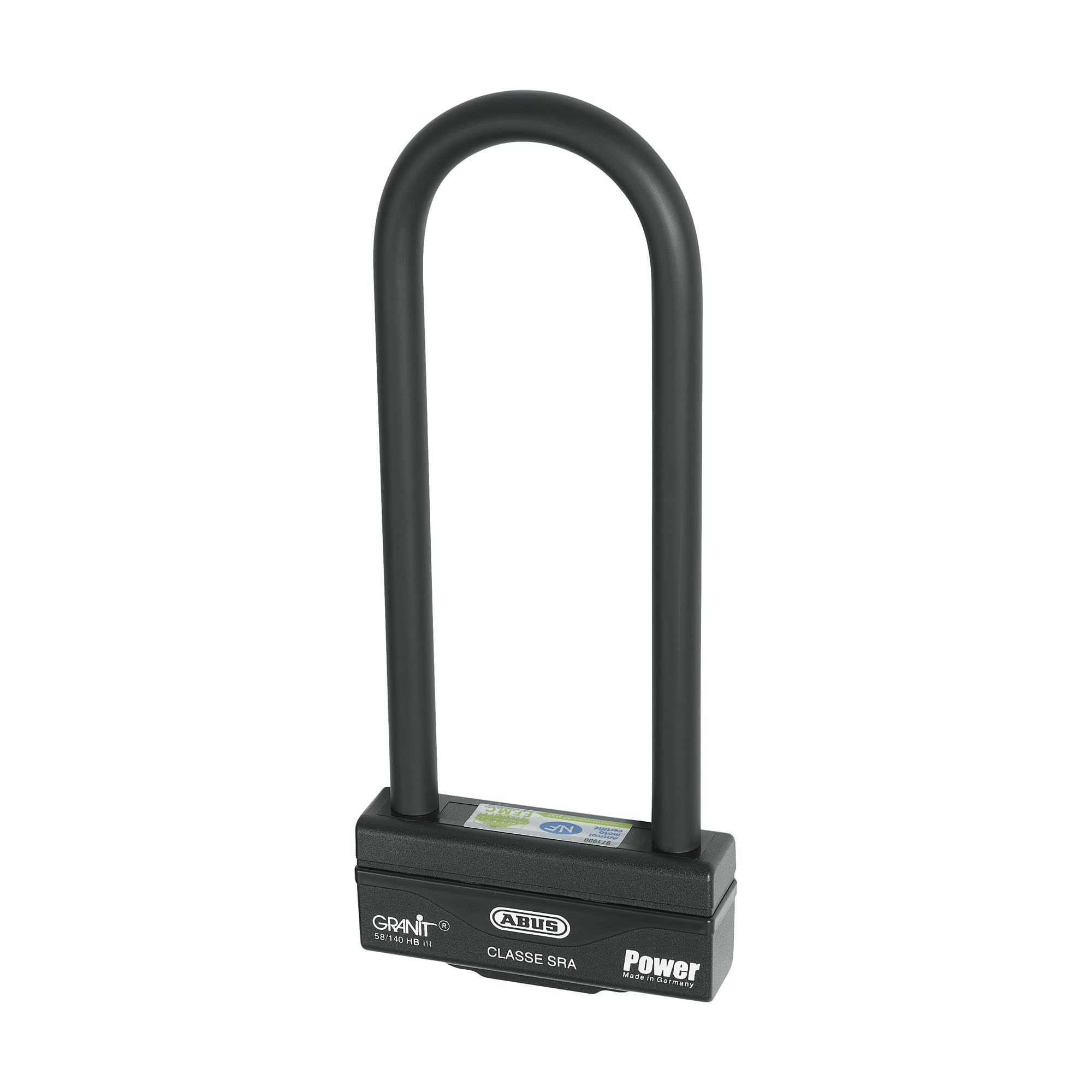 ABUS U-lock Granit Power 58/140HBIII - Serratura per moto con cilindro XPlus - Livello di sicurezza 18 - Altezza grillo 310 mm