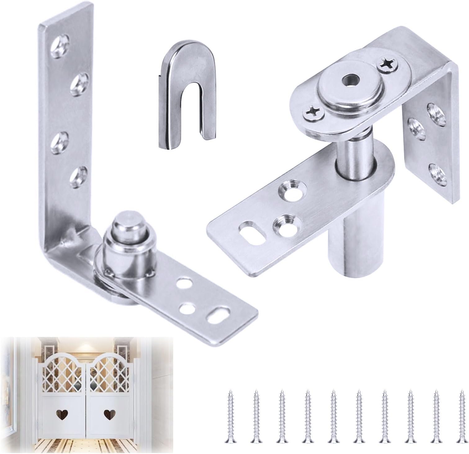 SelfRetrun Bar Door Hinge, Swinging 316 Stainless Steel HeavyDuty Door Hinge for Cafe, Saloon