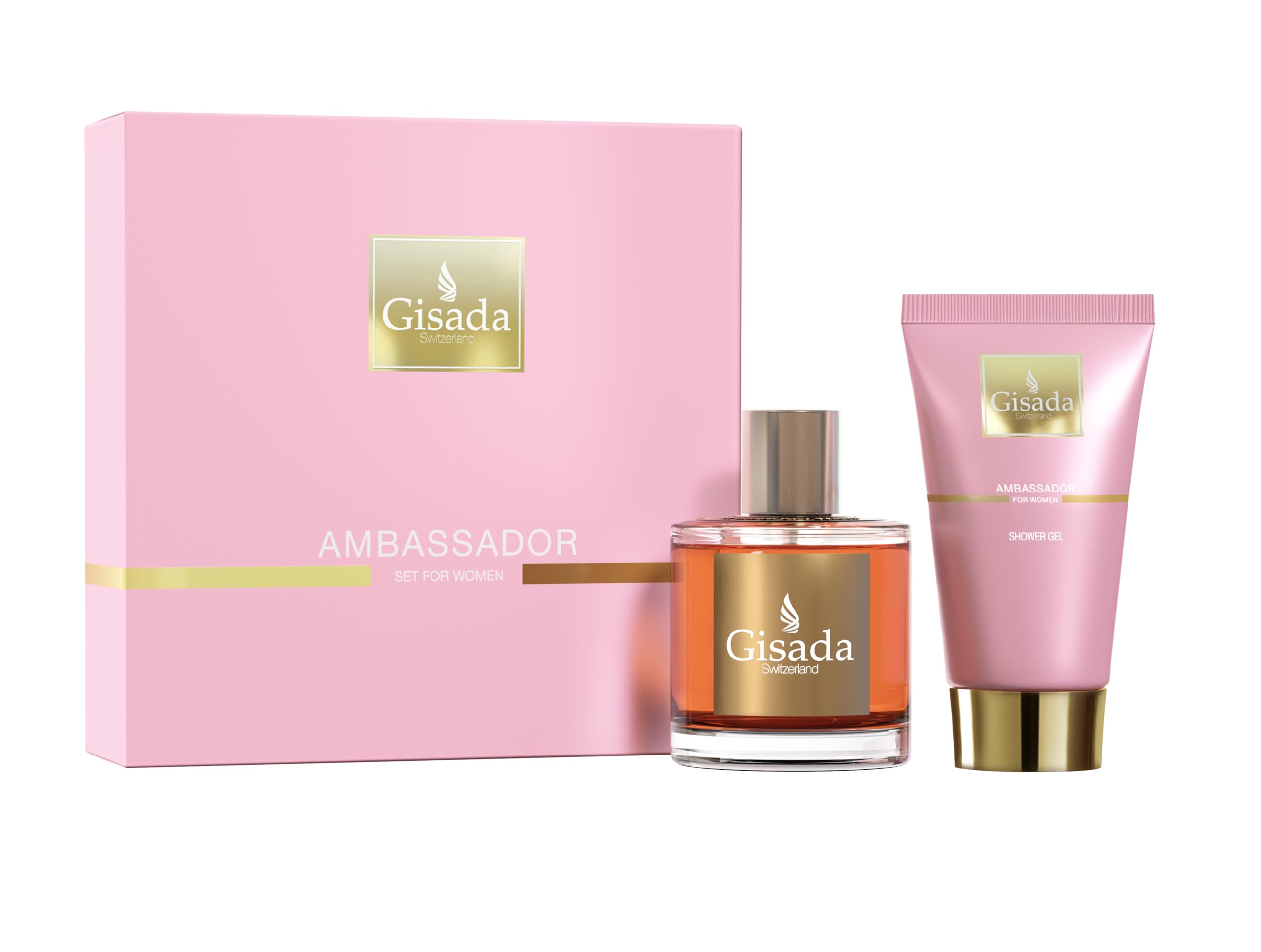 Gisada Ambassador Women Set | Eau de Parfum Spray 50 ml + żel pod prysznic 100 ml
