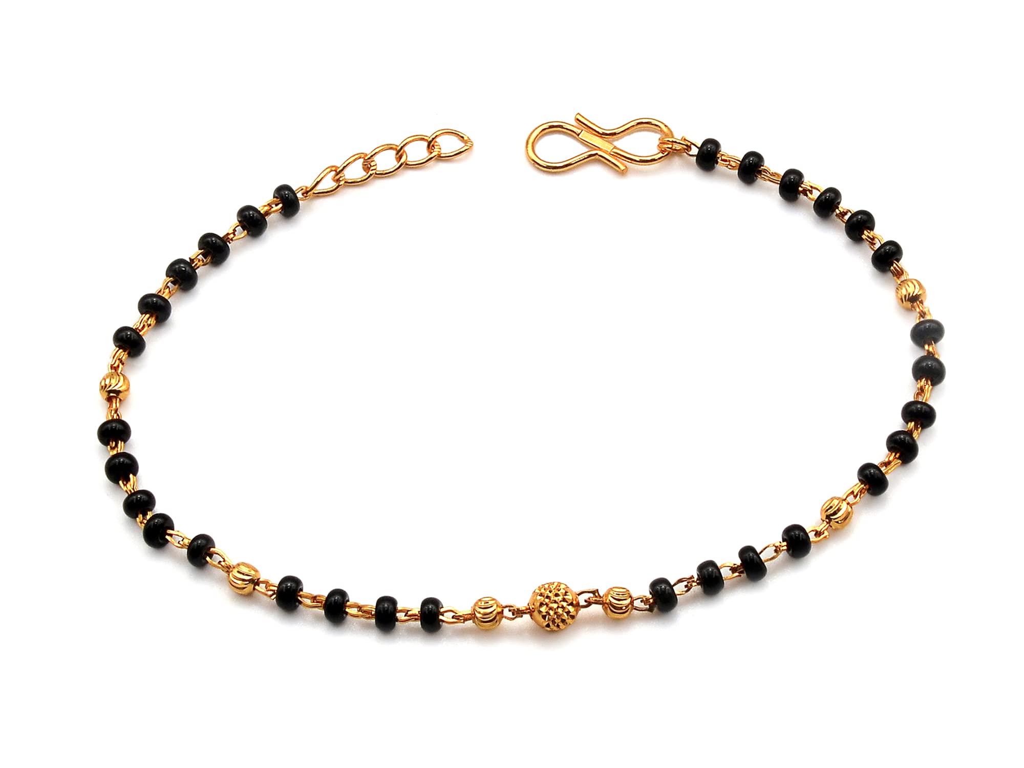 JHB Gold plated Beads Hand Mangalsutra Bracelet for Women (B0BCKM37X8) Amazon Price History, Amazon Price Tracker