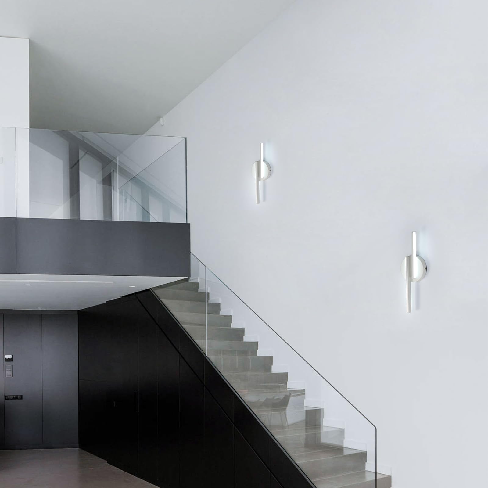 Tealight Applique da Parete Interno LED, 16W Lampada da Parete Moderno, Luce Fredda 6500K Lampada a Muro per Camera da Letto Soggiorno Corridoio Scale