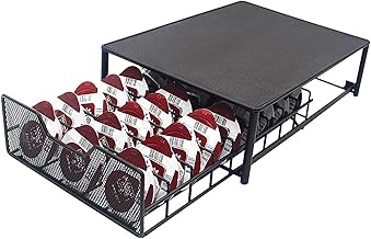 Wdmiya Tassimo Capsule Holder Storage Drawer Coffee Pod Metal Dispenser Storage – Capacity 54 Pieces – for Home, Office – Black