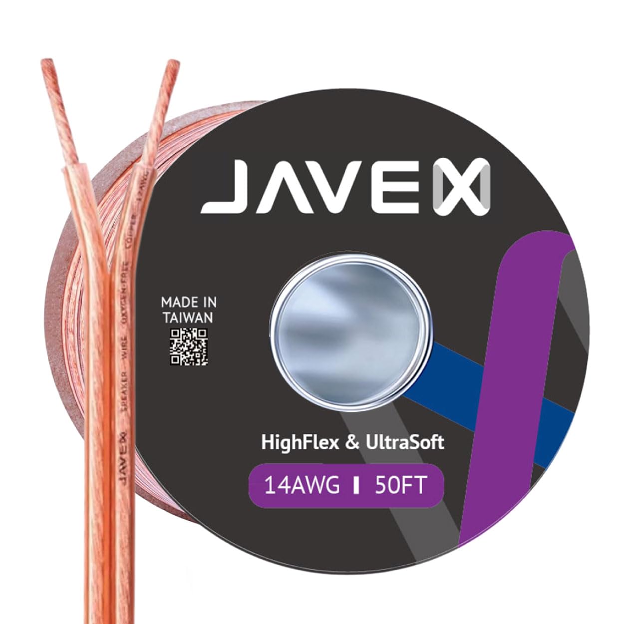 Amazon.com: JAVEX 14-Gauge AWG Audio Speaker Wire Cable (50 FT