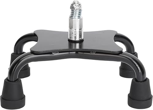 Miniatura 4 de Bastón de pie cuádruple con 4 pies de goma para bastones de 0.866 in, autosuficiente, antideslizante estable para bastones