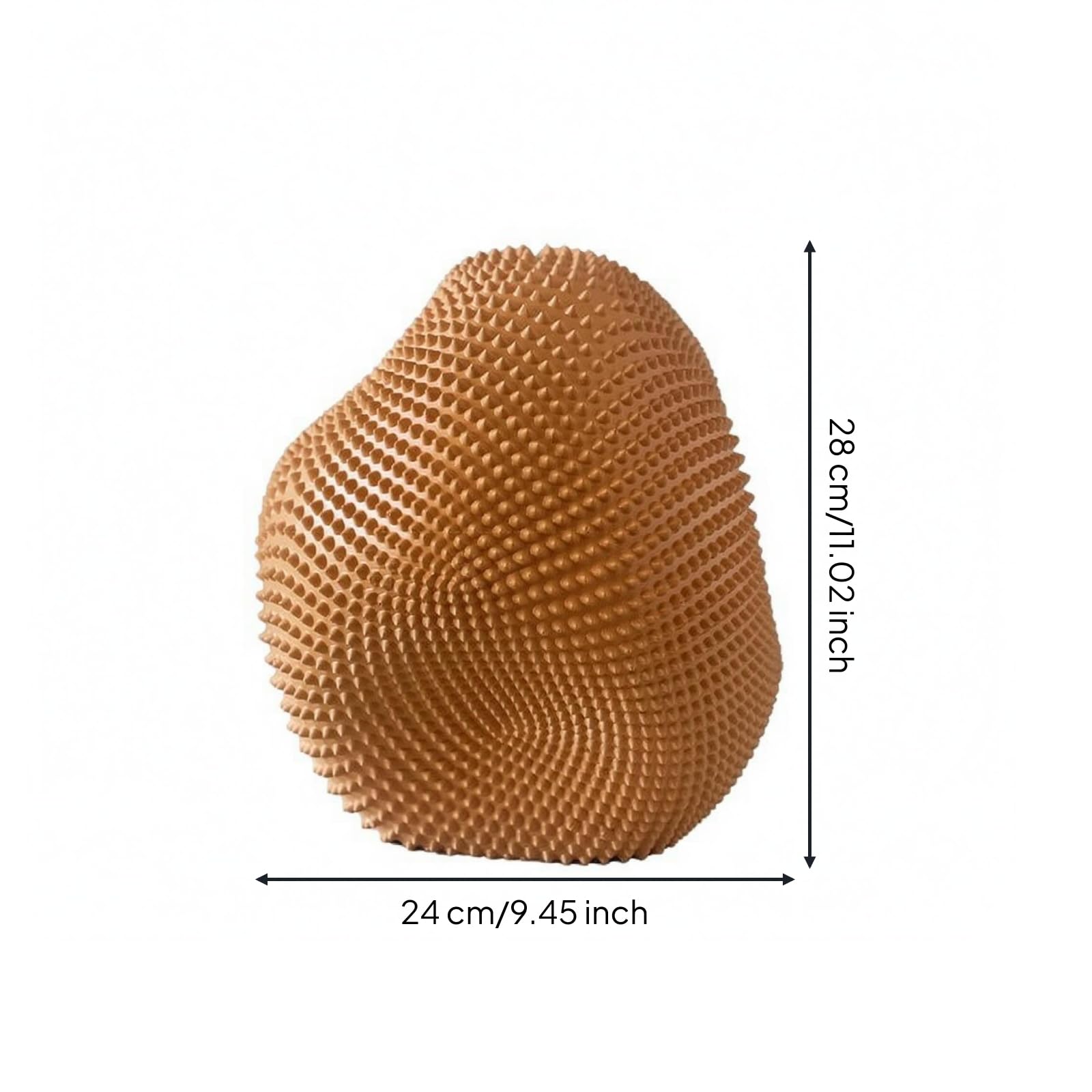 rockible Escultura de Resina Pieza Escultura Decoración con Forma Redondeada y Detalle Escultórico Que Atrae Miradas Adecuada para Repisas Vitrinas Espacios de Trabajo, Marrón Café