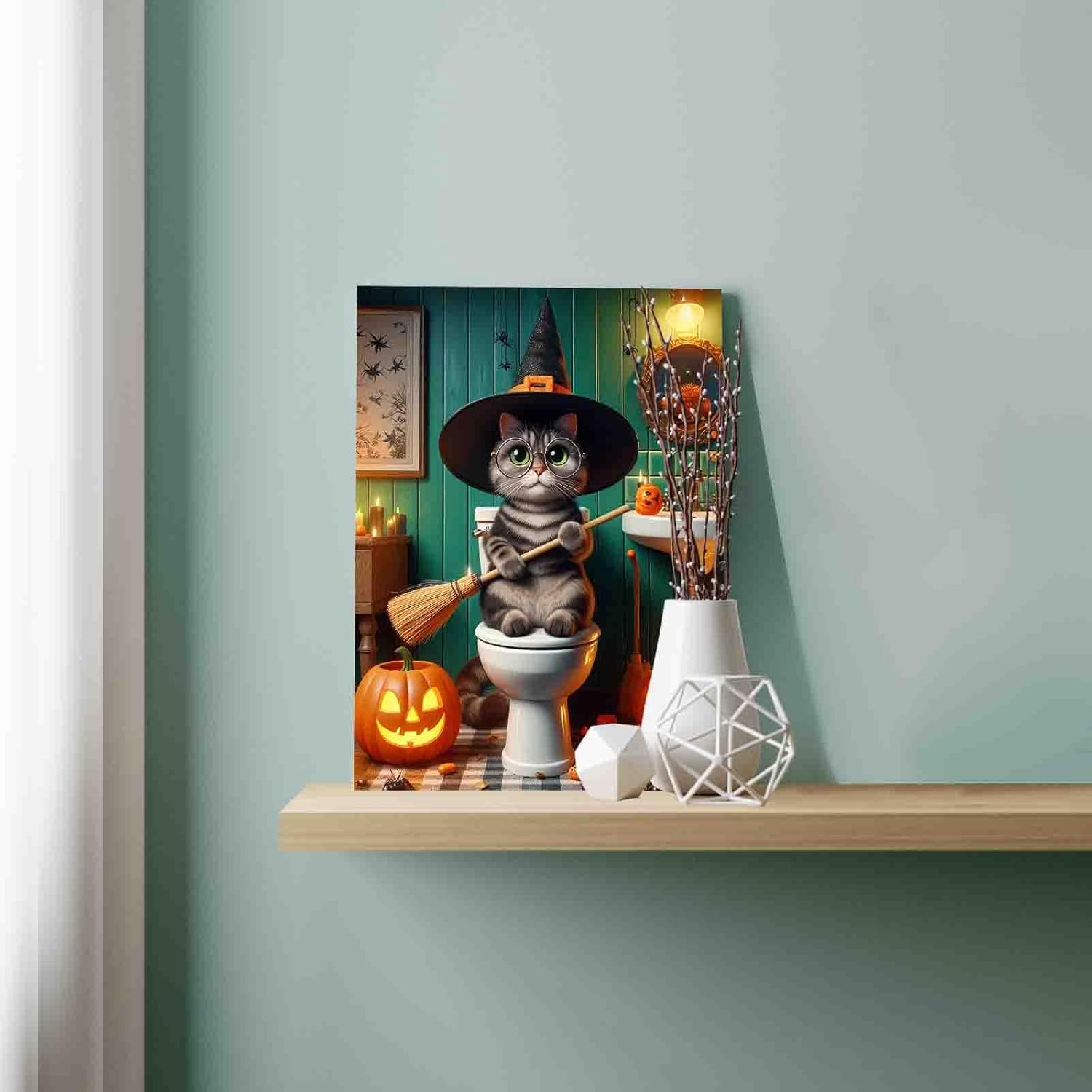 Walarky All Saints' Day Chicken Paint by Numbers Halloween with Brushes Acrylic Pigment Handmade Holiday Gifts Relaxation Entertainment Activity Perfect for Family Game Nights (DIY Frame)