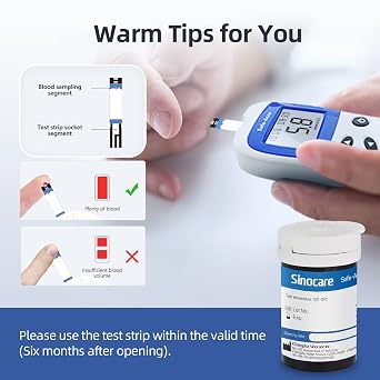 Safe Accu2 Blood Sugar Monitor/Test Kit with 100 Test Strips & 100 Lans