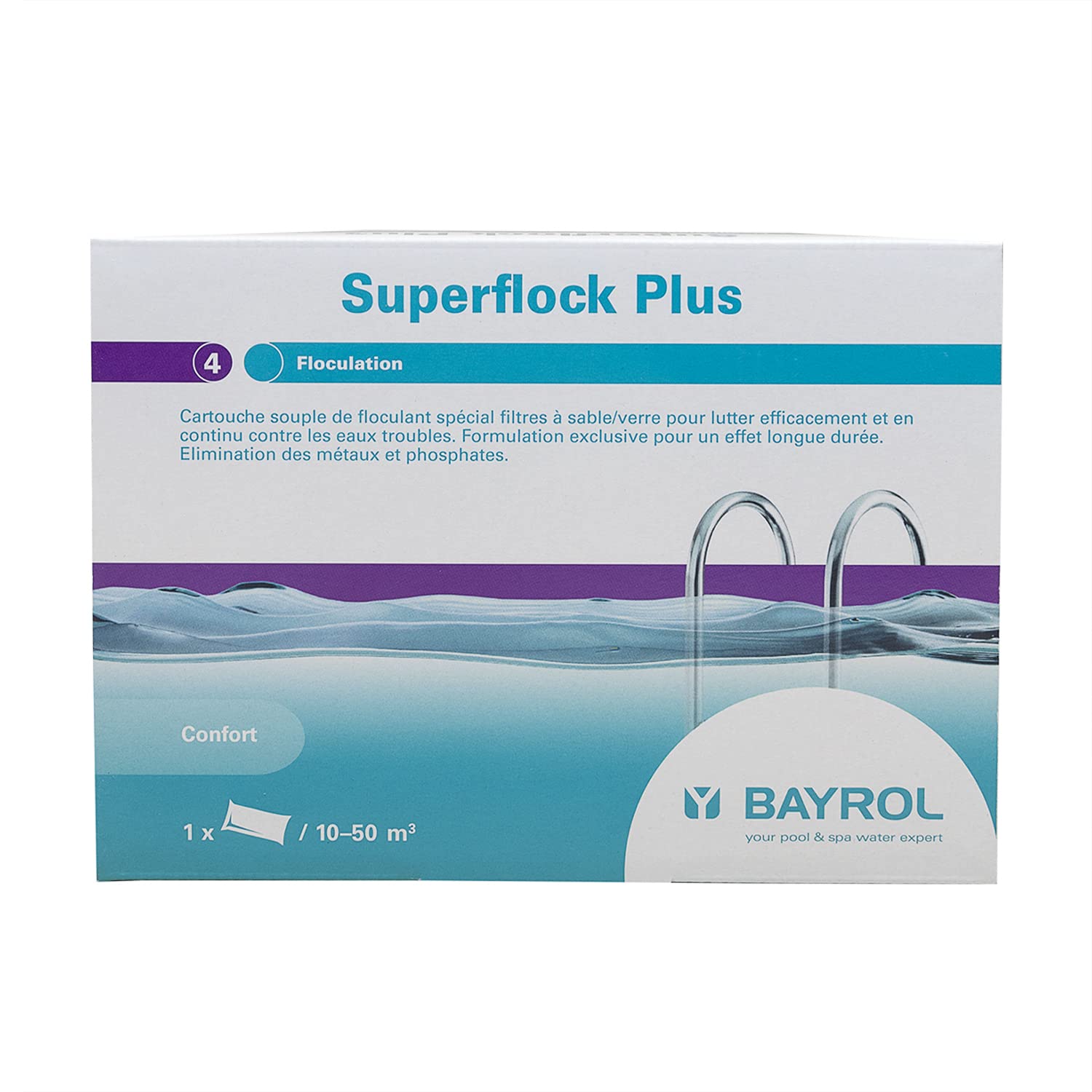 BAYROL SUPERFLOCK Plus Cartouche - 1kg | Floculant en Cartouche + 10 Tests HPS OFFERTS 6 en 1