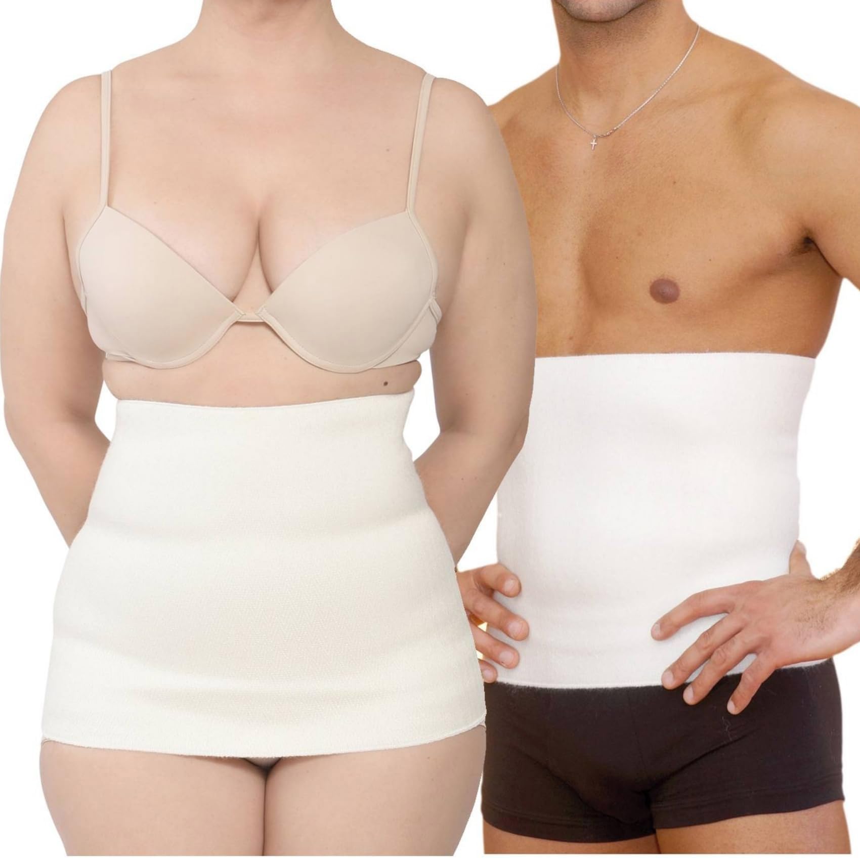 BODYPERFECT Ceinture lombaire chauffante Laine Abdominale Homme Femme Gaine ventre plat SMALL