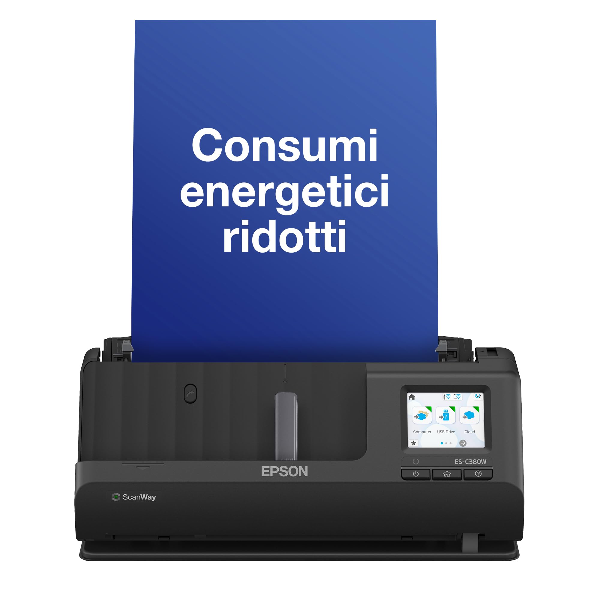 Epson ES-C380W Scanner Per Documenti E Foto, Velocità Rapida Di Scansione, Connessione Wireless, Facile Da Usare E Ottimizzato Per La Gestione Dei Documenti, 600 Dpi X 600 Dpi-image