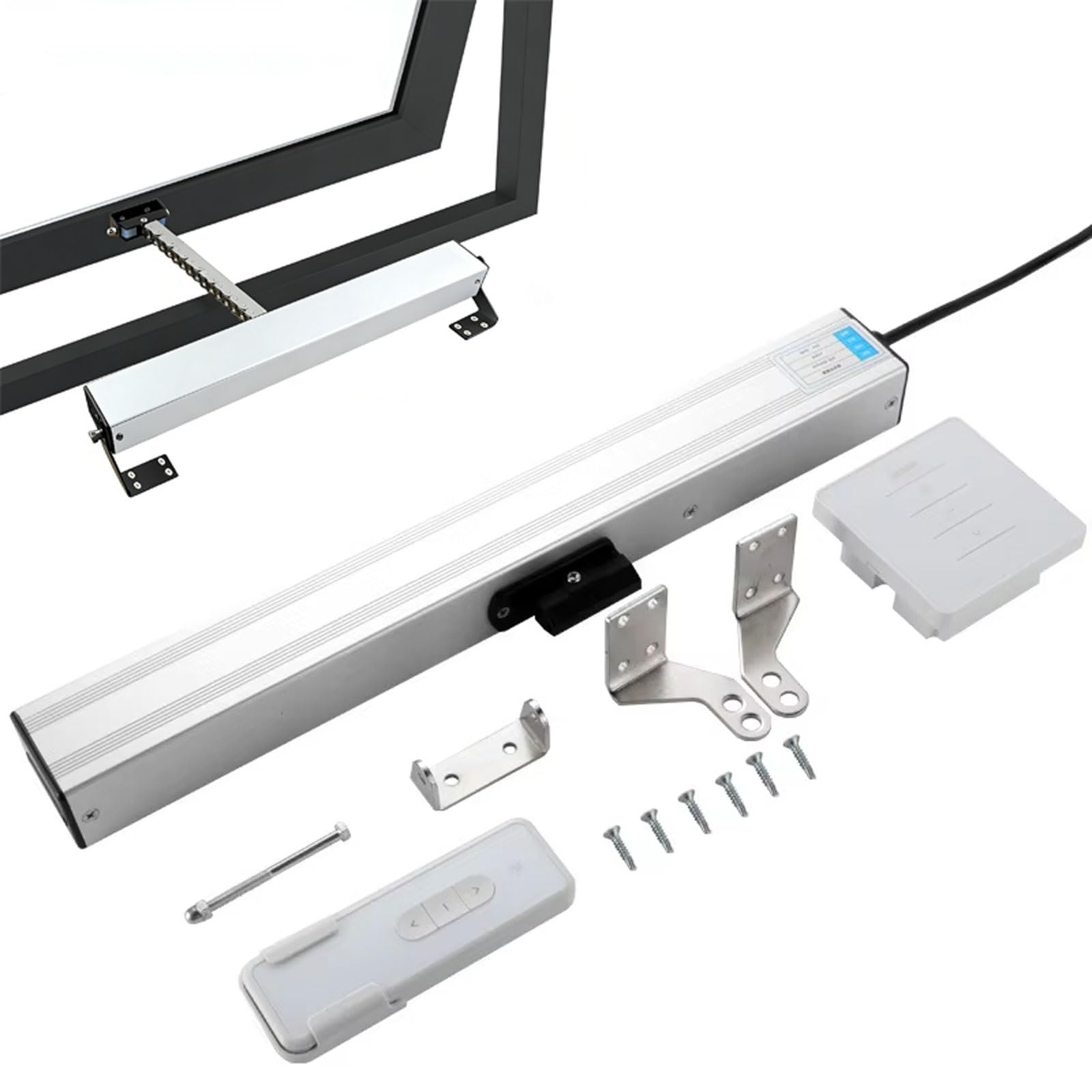 Actuador eléctrico para ventanas con cadena automática de 300mm a 800mm y mando
