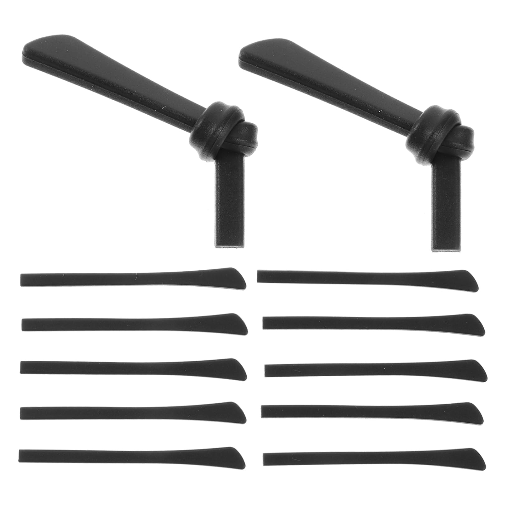 balacoo Silicone Glasses End Tips 12 Pack Eyeglass Retainer Non-slip Ear Cushions for Glasses Temple Tips for Glasses Black