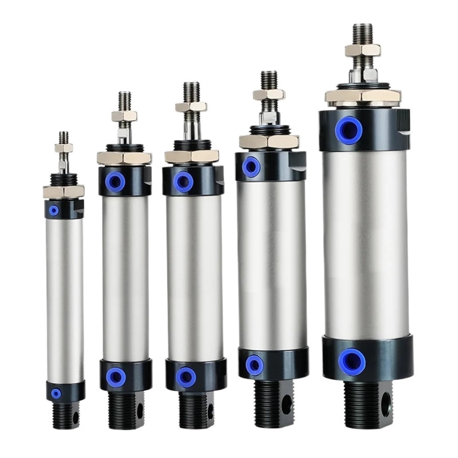 PXQCHAVLN MAL Series Mini Pneumatic Cylinder 32mm Bore 25-300mm Stroke Double Acting Aluminum Alloy Air Cylinder(250mm Stroke)