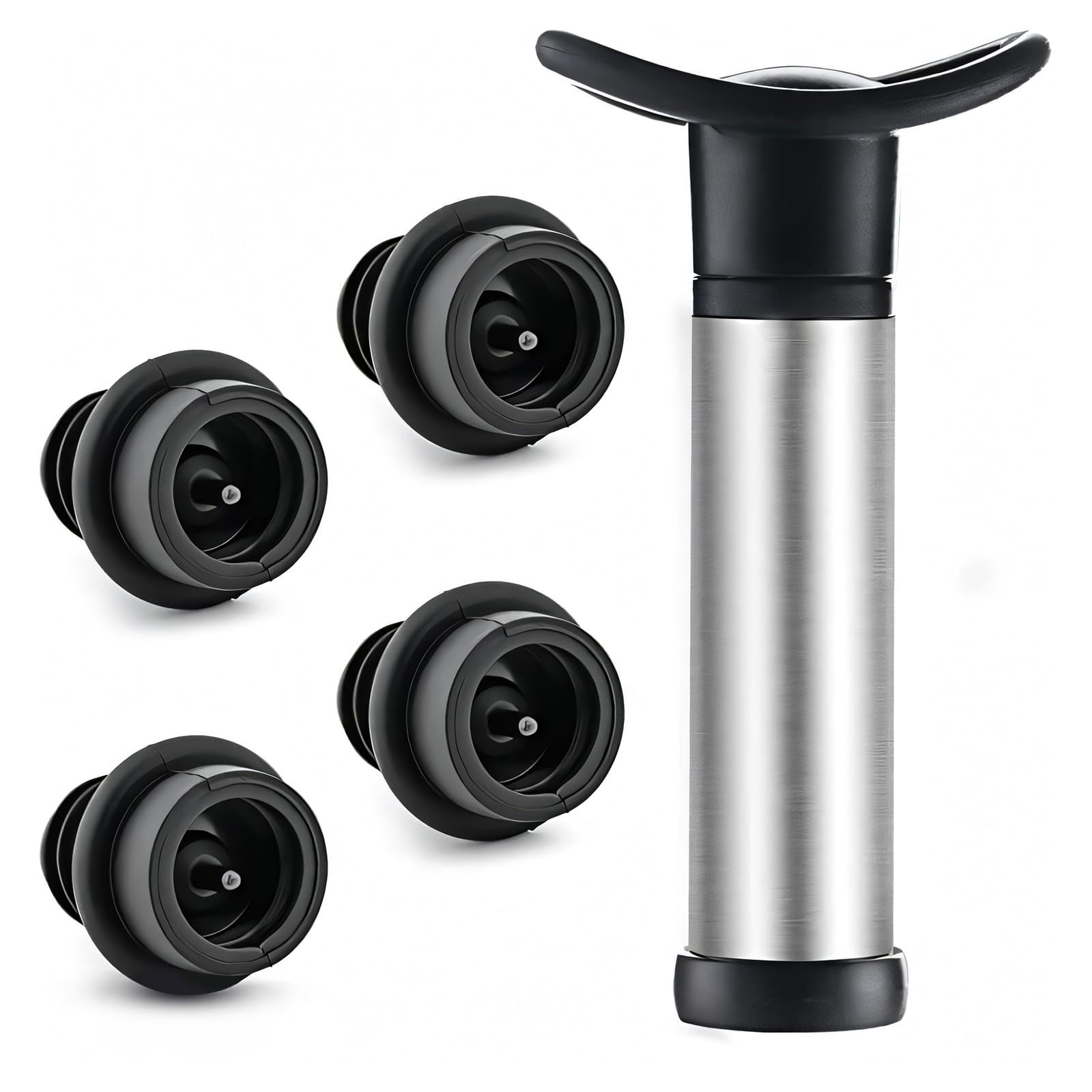 Économiseur De Vin Avec 4 Bouchons à Vin Sous Vide, Pompe à Vin