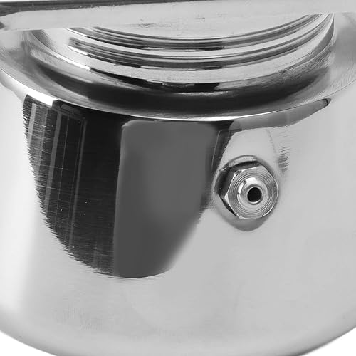 Miniatura 9 de Olla para 2 tazas de café de acero inoxidable de 3.4 fl oz, cafetera de café portátil de doble tubo, cafetera para camping, cafetera para capuchino