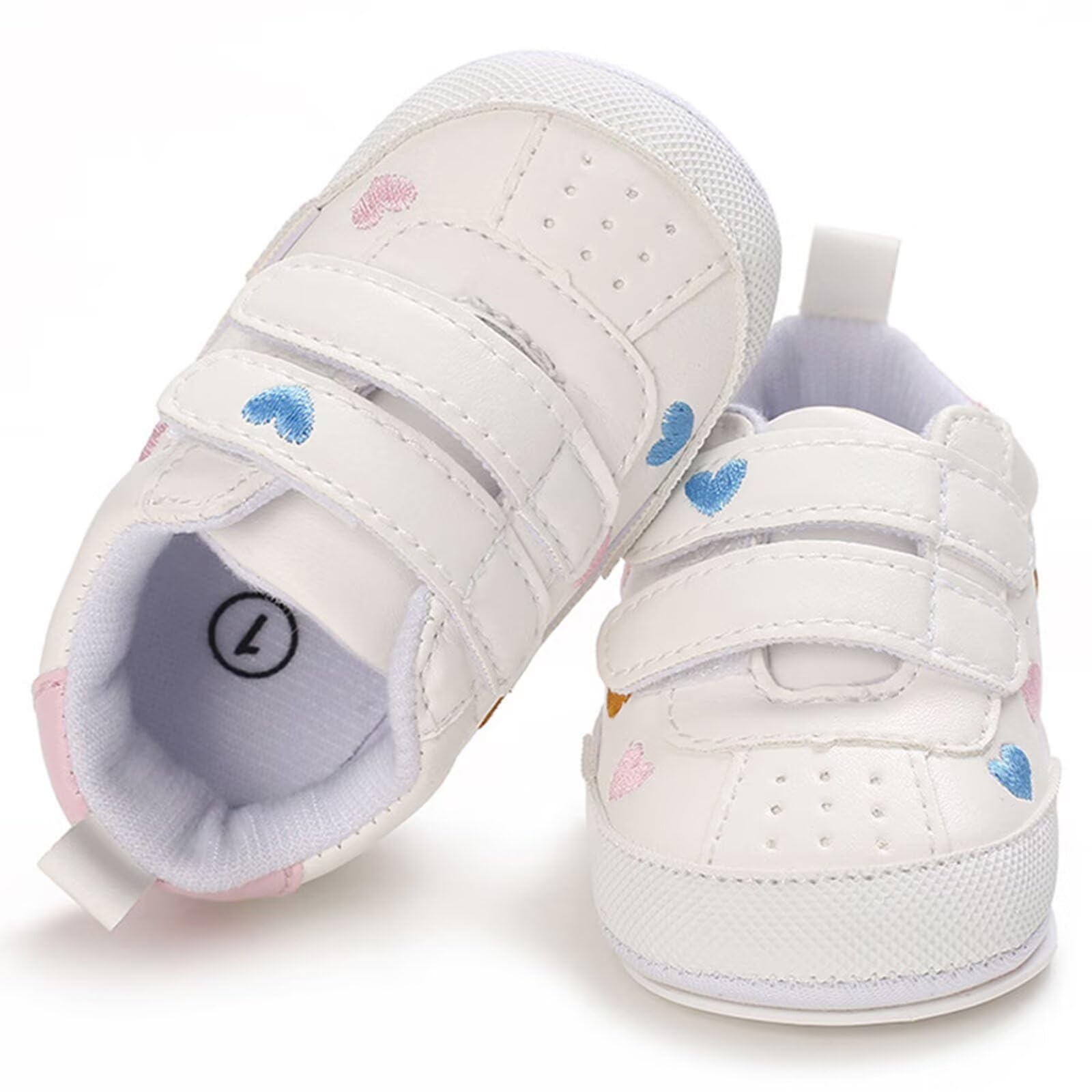 Scarpe Bambina Scarpine Neonato in Morbida Pelle Scarpine Bambino Primi Passi con Suola Antiscivolo Scarpe 0-18 Mesi