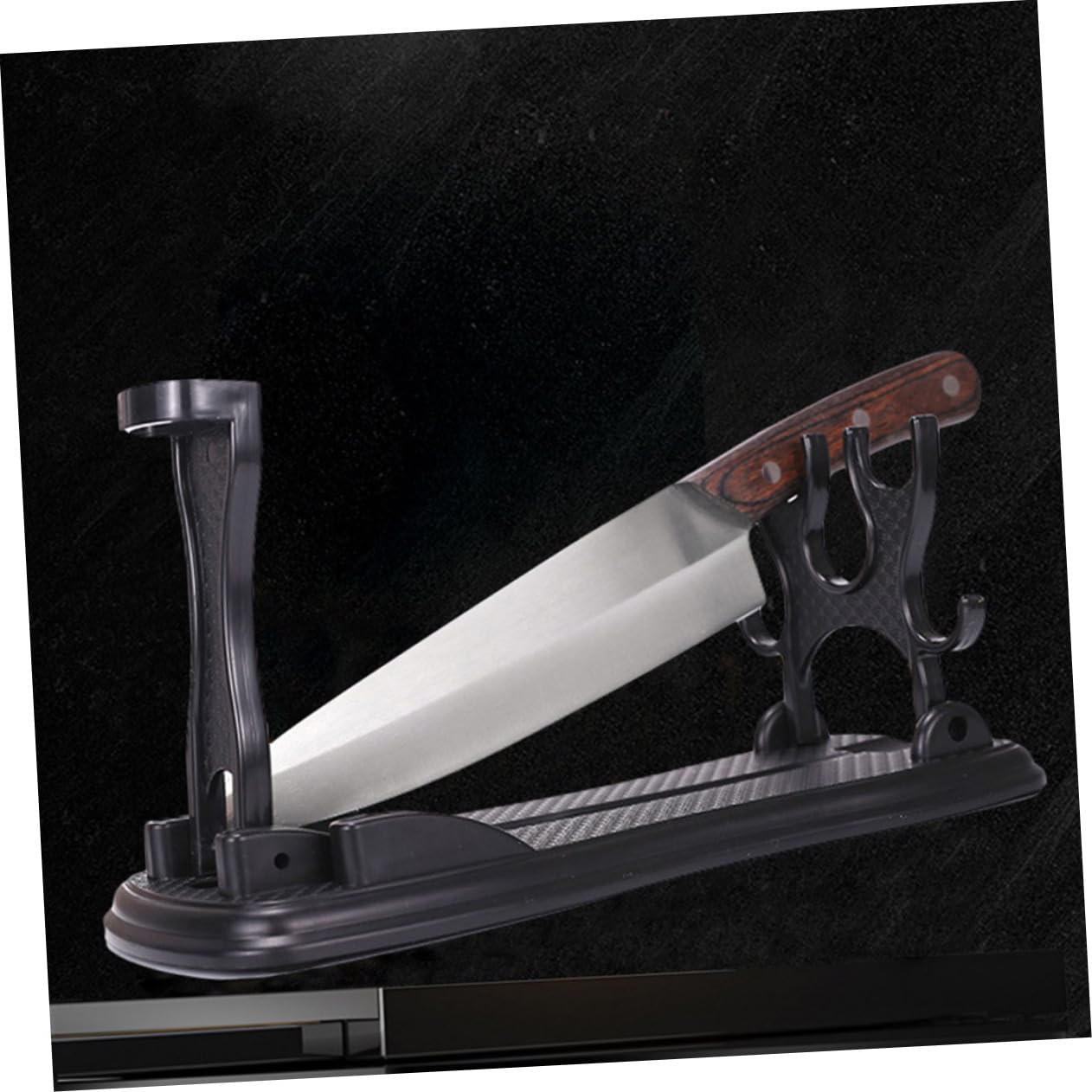 CIYODO Multi Functional Cutter Holder Plastic Storage Rack for Kitchen Counter Lightweight Folding Design for and Space Saving Quick Release for Cutlery Six