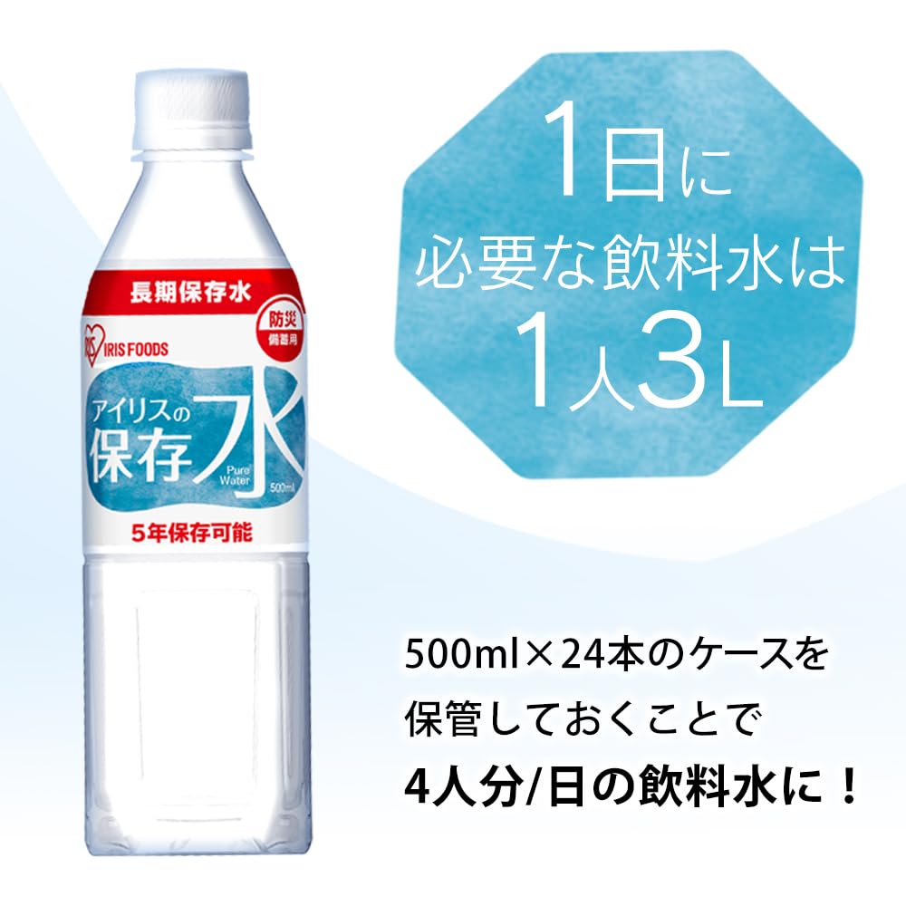 Amazon.co.jp: IRIS OHYAMA Preserved Water 500 ml x 24 Bottles 5