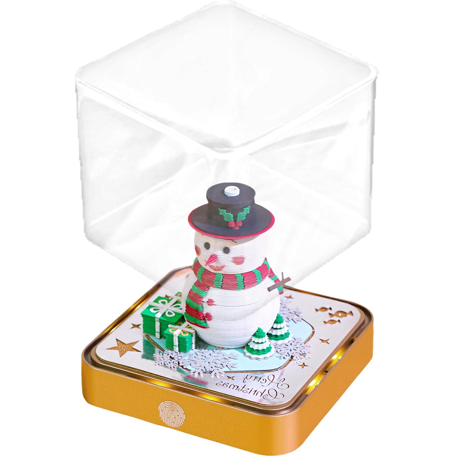 Calendrier 2026 panoramique LED en papier cadeau rechargeable
