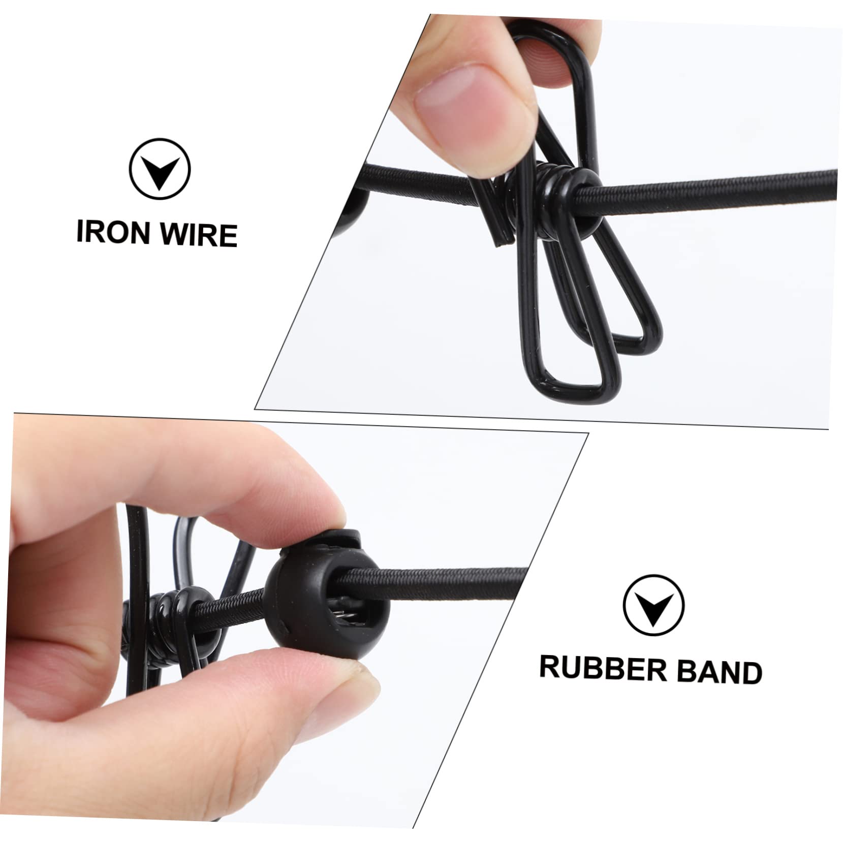 Amosfun 3 Set Di Corde Per Stendere Gli Stendibiancheria Da Viaggio Resistenti E Nere Con Clip Per Appenderli Facilmente 2 Pezzi*3