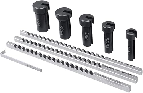 Miniatura 5 de Accusize Industrial Tools No.00 Hss Keyway Broach Precision Sets en caja de madera ajustada, 5100-0001