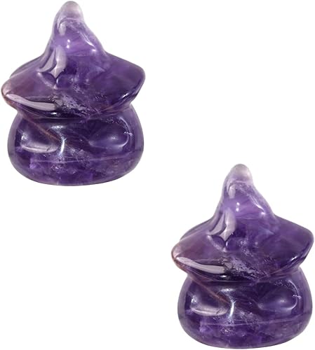 Miniatura 6 de Rockcloud Paquete de 2 estatuas de cabeza de fantasma de calabaza de bolsillo de Halloween, tallada a mano, decoración de fiesta de casa embrujada,