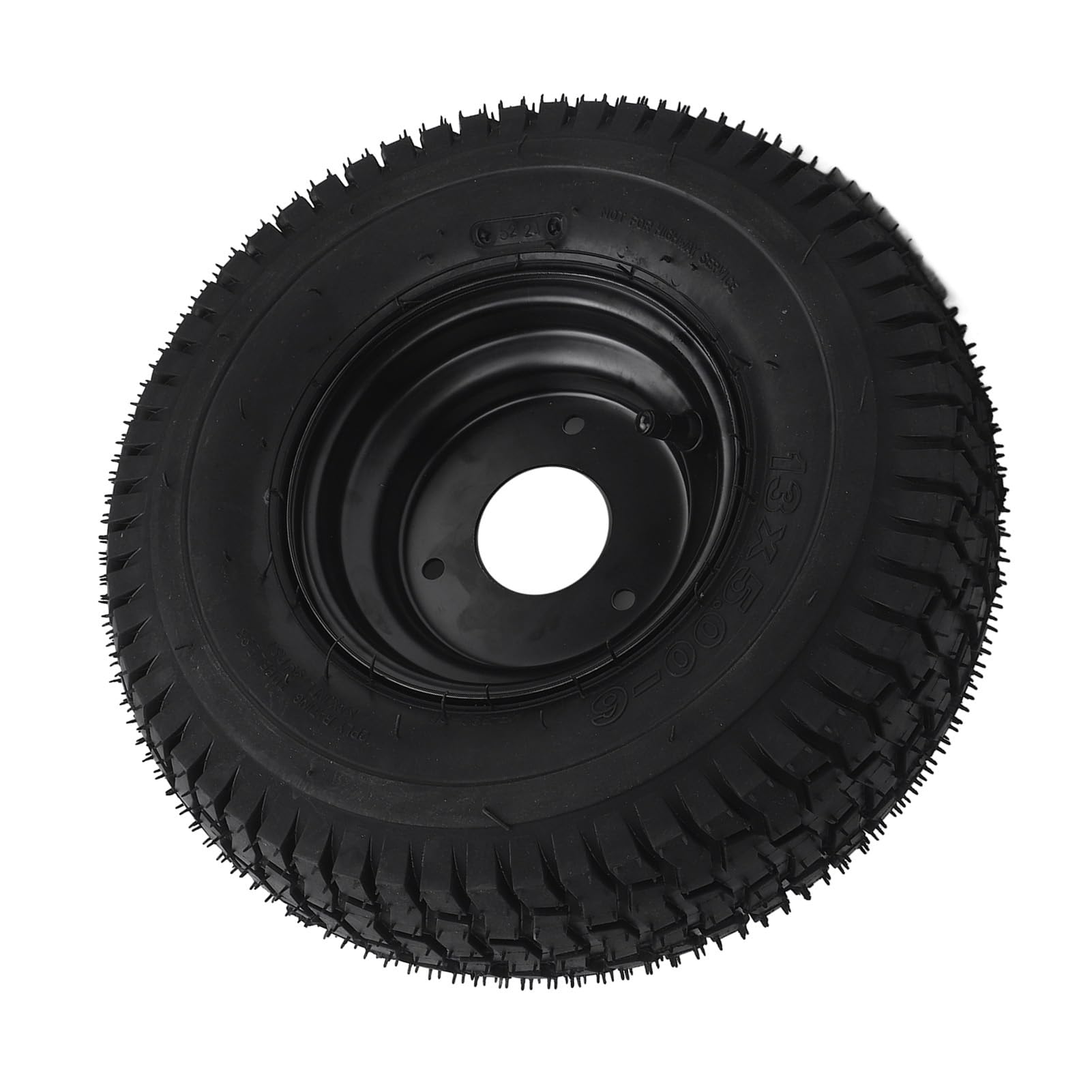 Dilwe Neumático para Carrito de Kart 13x5.00 6 Neumático de Vacío sin Cámara de Caucho Resistente con Llantas Negras para Go Kart ATV Quad Off Road Agarre y Durabilidad Mejorados