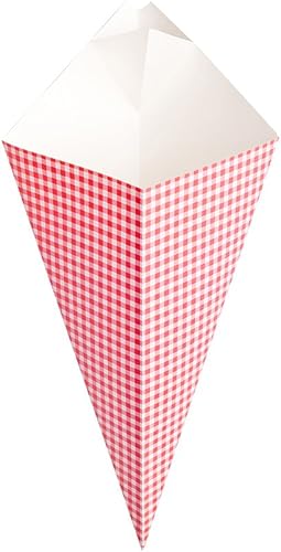 Miniatura 2 de Restaurantware Conetek - Conos de comida ecológicos de 10 pulgadas con bolsillo integrado para condimentos para aperitivos, cono de papel seguro