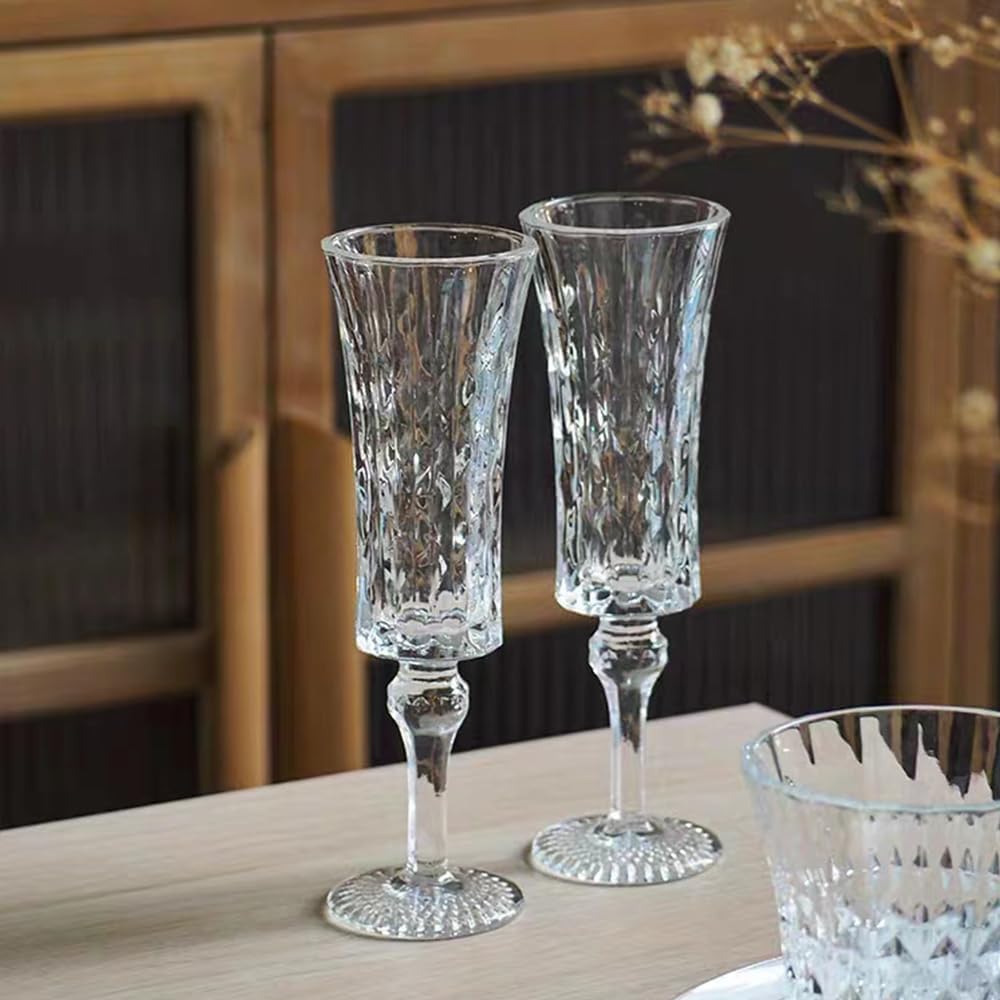 Cordial Glasses with Stem, Crystal Fancy Shot Glasses - Set of 6 | Limoncello Glasses | Sherry | Liqueur 1.5 oz / 45 ml - Image 5
