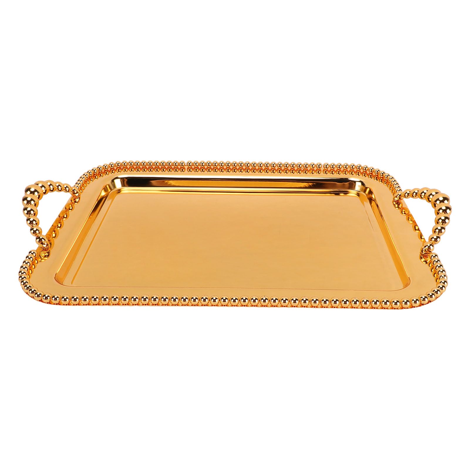 Cocoarm Vassoio da Servizio in Acciaio Inox, 16.5x11in con Finitura a
