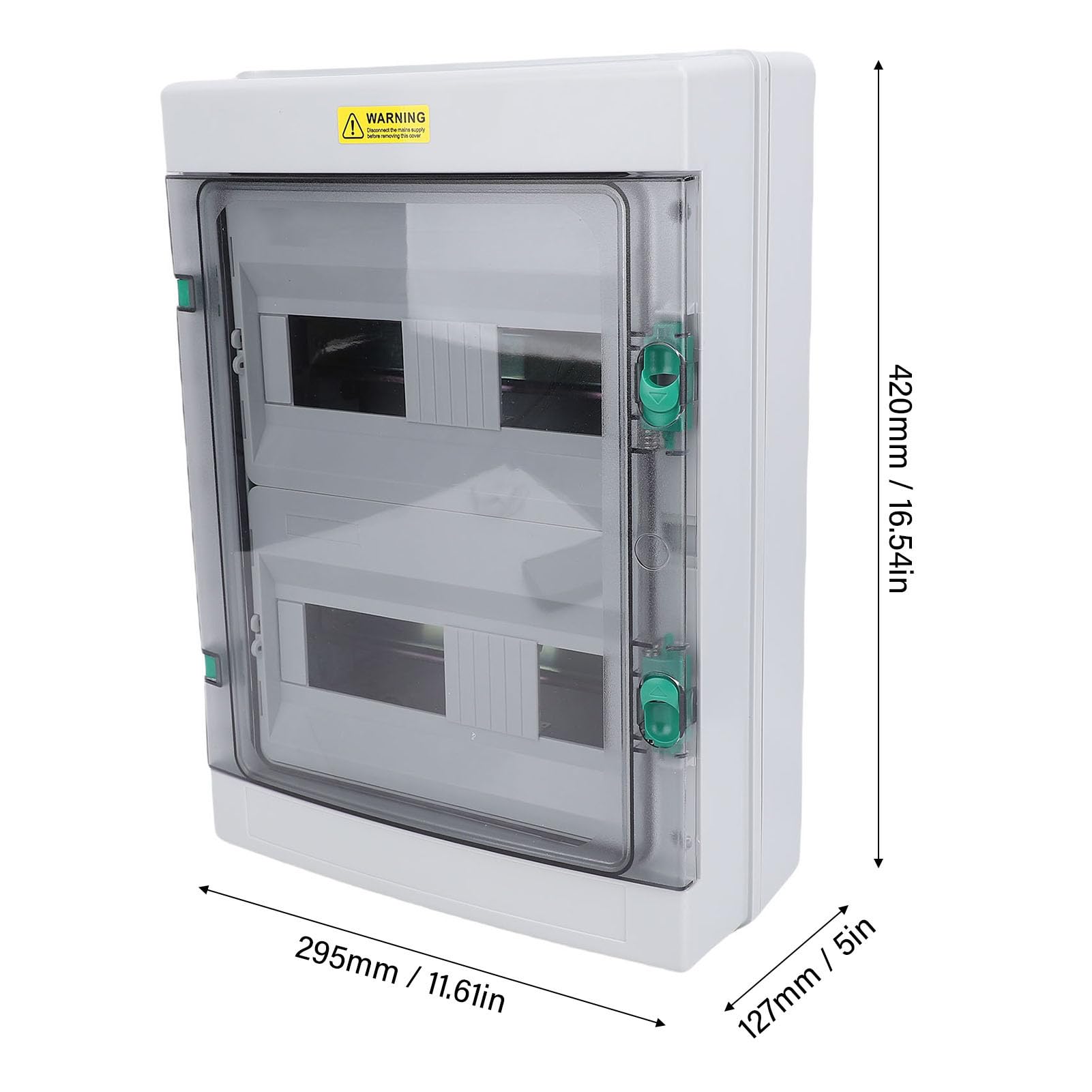 Fafeicy Scatola di Distribuzione Impermeabile, Scatola di Giunzione Elettrica Esterna a 24 Vie IP66 in Plastica ABS Impermeabile con Coperchio Trasparente per Uso Industriale