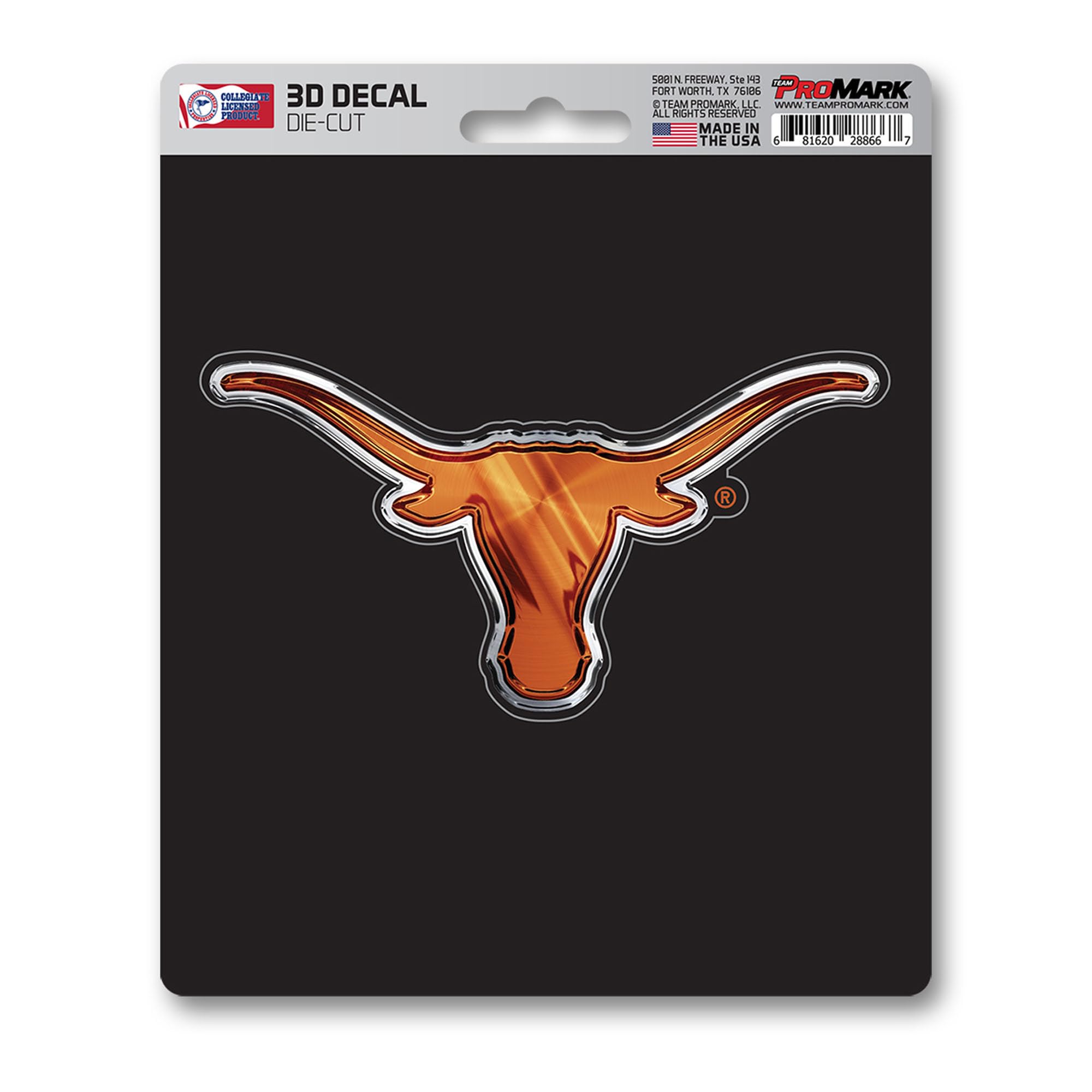 FANMATS 62836 Texas Longhorns 3D Decal Sticker