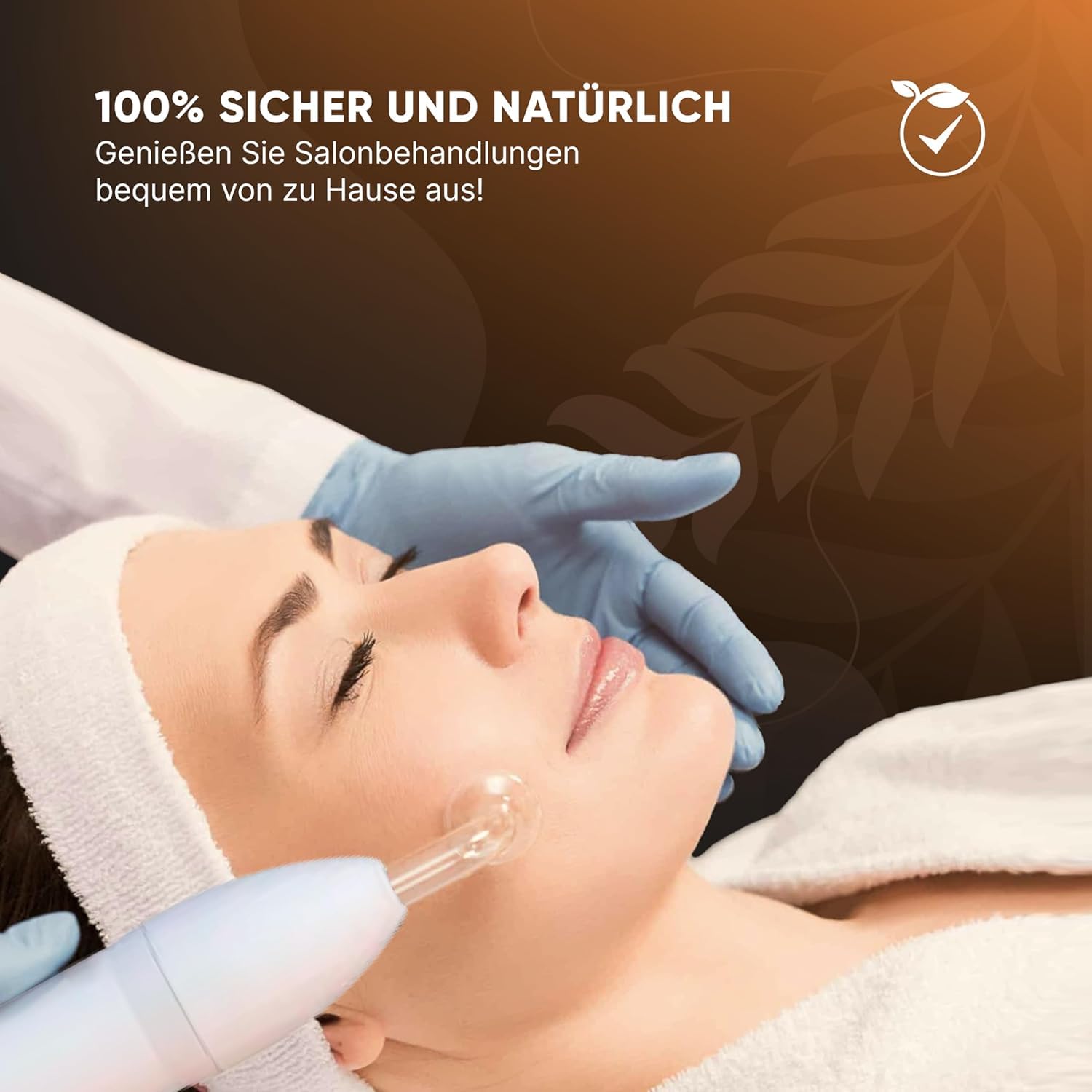DARSONVAL Premium: Hautverjüngung, Haarregeneration, Aknebehandlung, Faltenreduktion, Physiotherapeutisches Gerät, Hochfrequenz Gesichtsgerät (Schwarz)