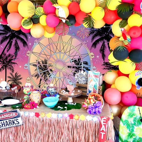 Fondo Fotográfico Rueda de la Fortuna 8x6ft Tropical miniatura 5