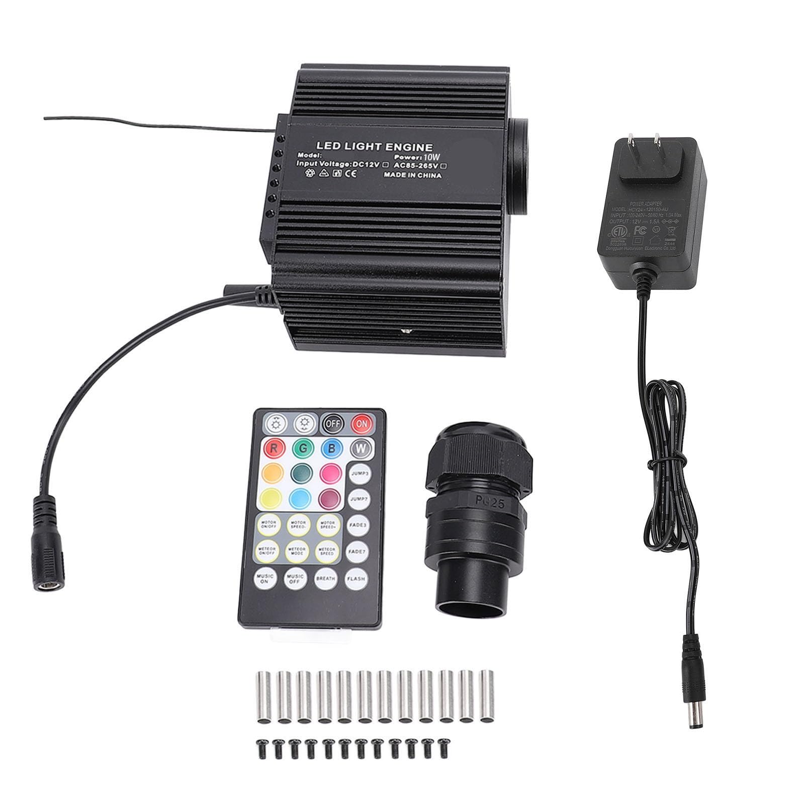 WOHPNLE 10W Fiber Optic Star Ceiling Light Kit, RGB LED APP Control Twinkle Starlight Headliner Kit, Star Ceiling Sky Light with Remote for Car Home Decoration