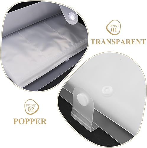 Miniatura 6 de MAGICLULU Small Photo Album Postcard Collection Album Double-side Photo Storage Book with Translucent Frosted Cover for Artworks Postcards Pictures