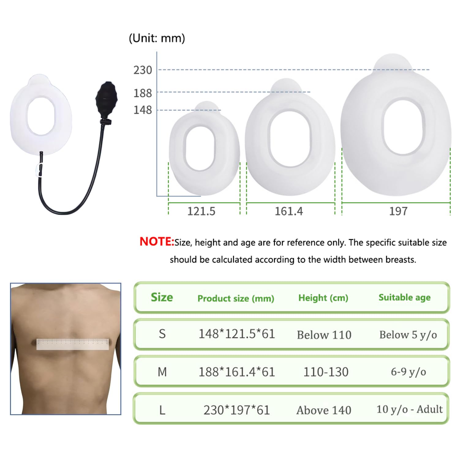 Pectus Excavatum Orthosis Brace, Sternal Depression Support, Funnel Chest Orthopedic Brace, Sunken Sternum Deformity Braces for All (L)