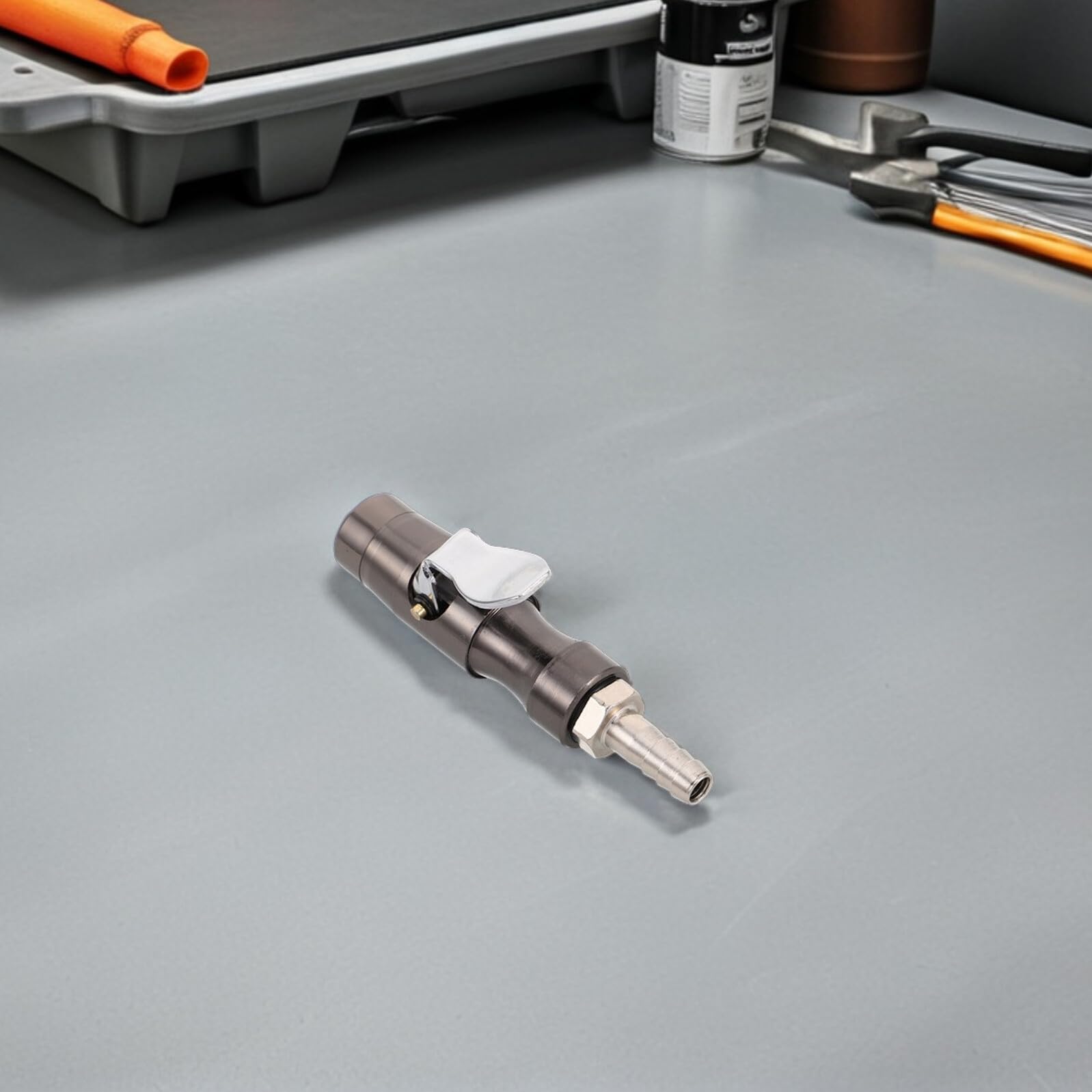 Boquilla de Inflado para Manómetro de Presión de Aire Adaptador de Bloqueo para Neumáticos Material Resistente Negro Compatible Compresores Uso en Coches y Motocicletas 1
