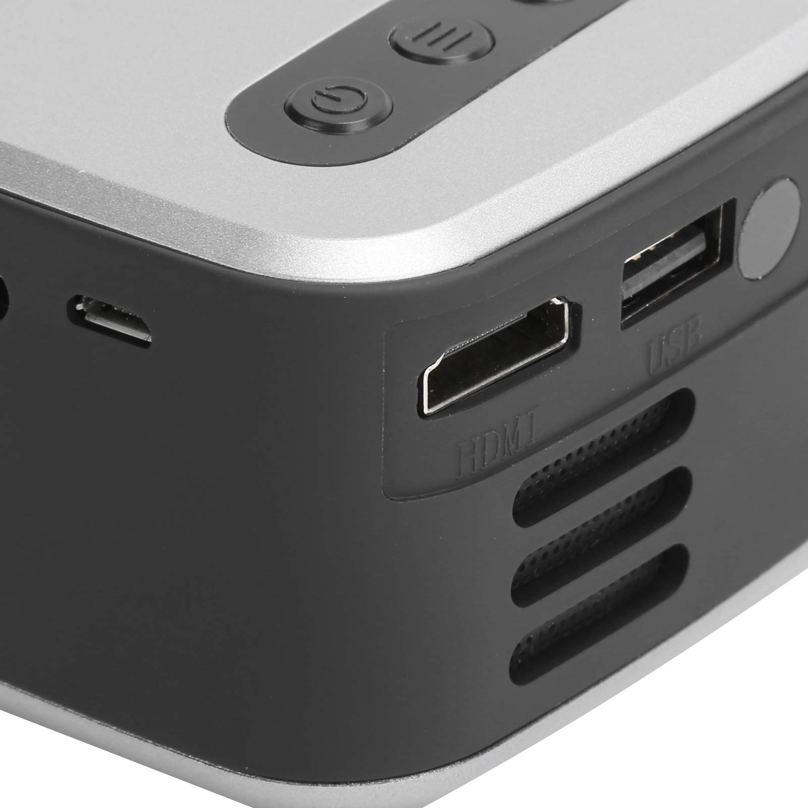 Videoproiettore 1920x1080p Portatile, Mini Proiettore Home Theater HD con Luce LED per Smartphone/PC/TVBox/Laptop / (Spina europea 100‑240 V)