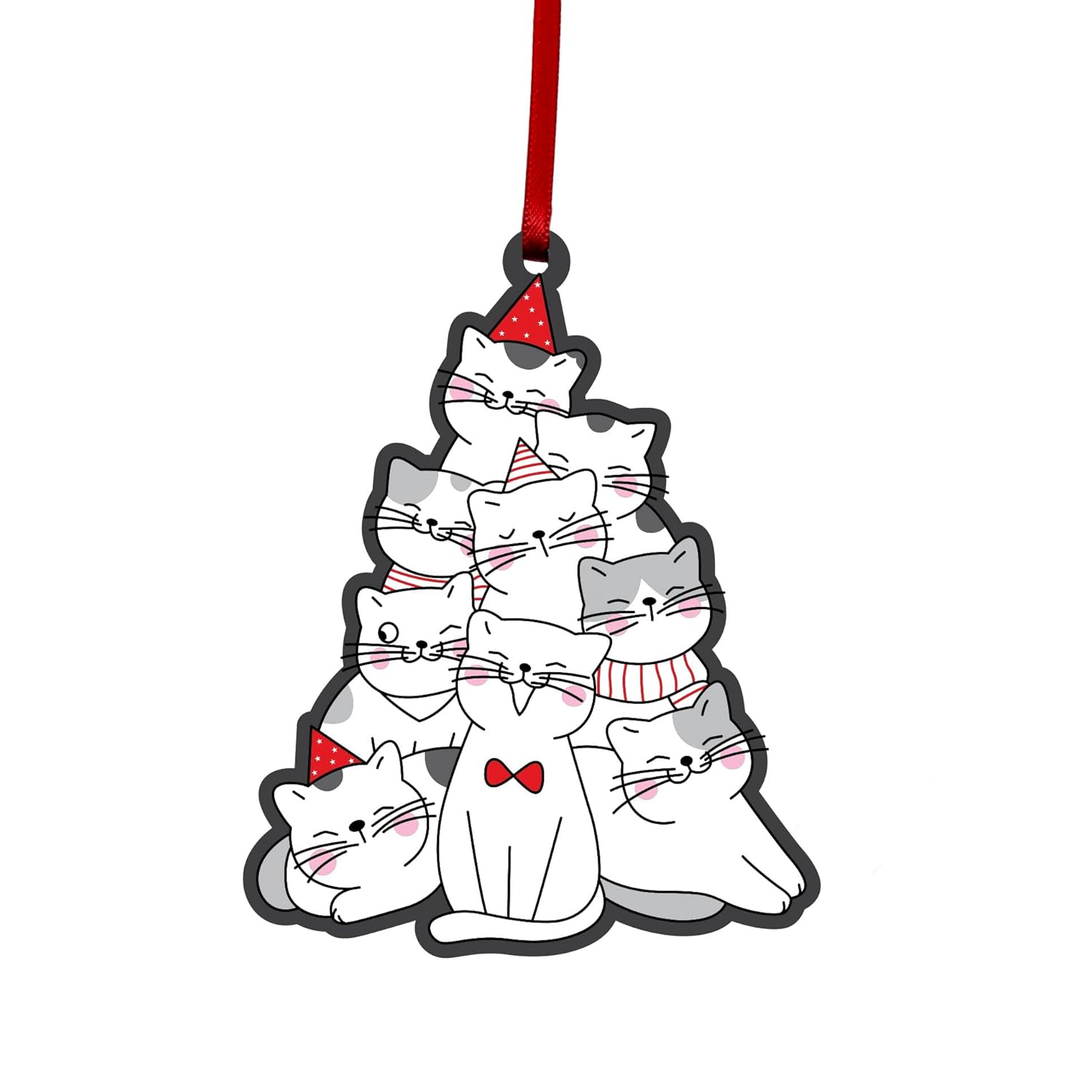 Cat Christmas Tree Ornament Handmade Products