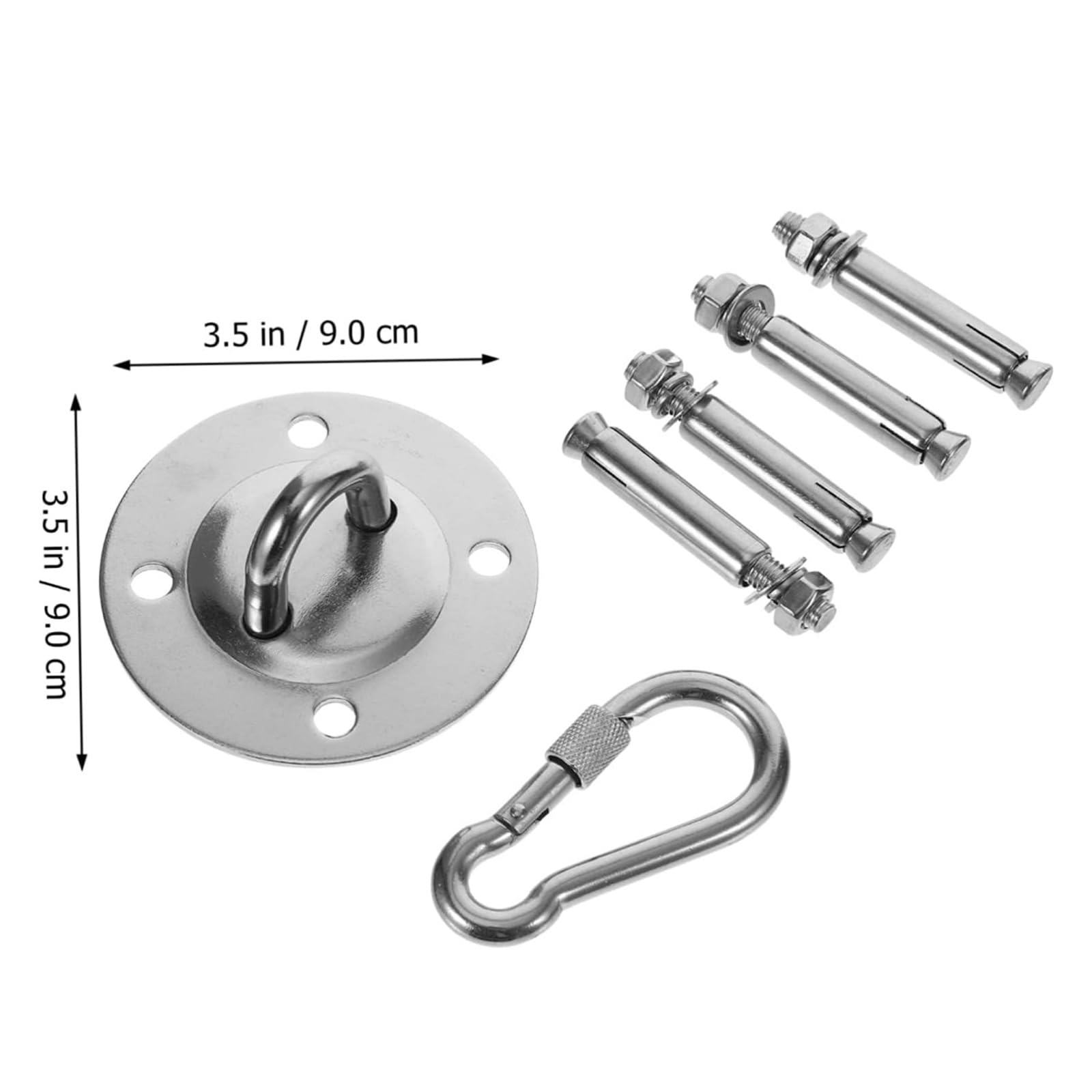 PANGBOER Soporte de techo de acero inoxidable con gran capacidad de carga para asientos de columpio, hamacas, hamacas, juego de colgar con instalación