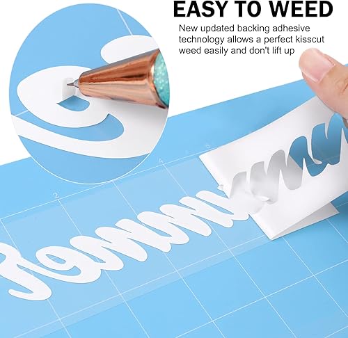 Miniatura 4 de V C VACREER - Vinilo de transferencia de calor de vinilo 3D Puff HTV para camiseta, vinilo blanco para planchar de 10 x 6 pies, rollo de