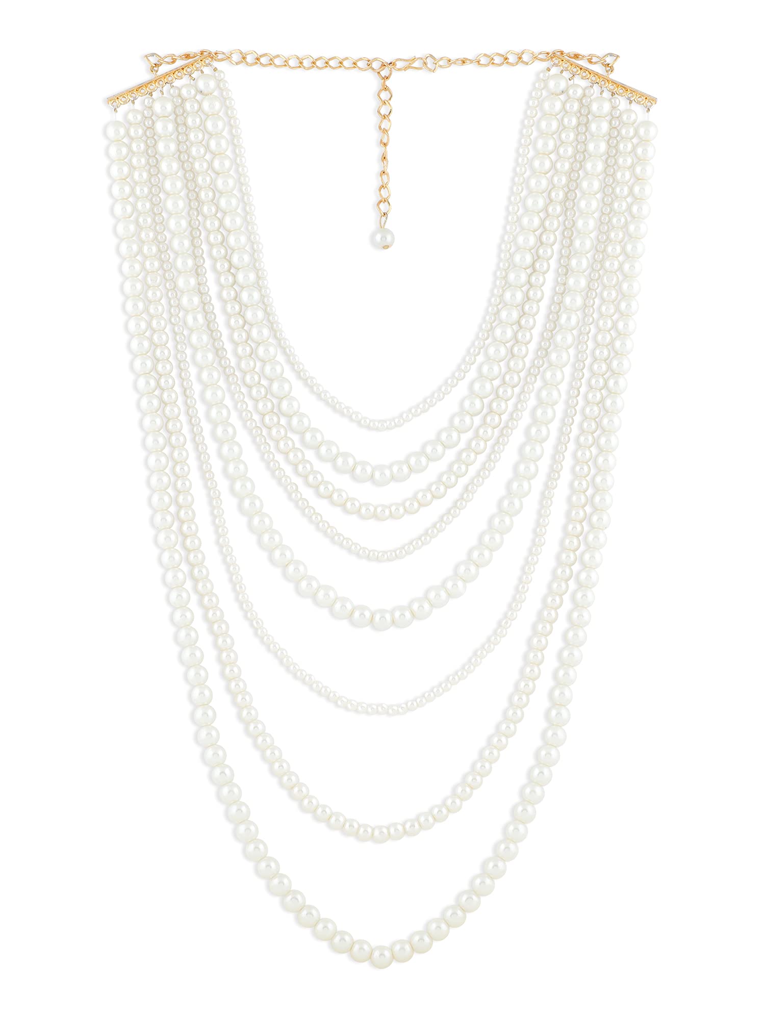 See full amazon price history chart for ZAVERI PEARLS Gold Tone Fusion Wear MultiLayered Pearls Necklace For Women-ZPFK10428 ZAVERI PEARLS Gold Tone Fusion Wear MultiLayered Pearls Necklace For Women-ZPFK10428 (B09DYVLZYZ) Amazon Price History, Amazon Price Tracker