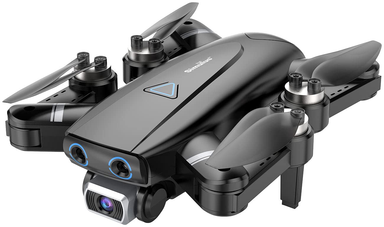 Simulus Drone pieghevole GPS con fotocamera 4K UHD, motore brushless, Wi‑Fi, Follow Me