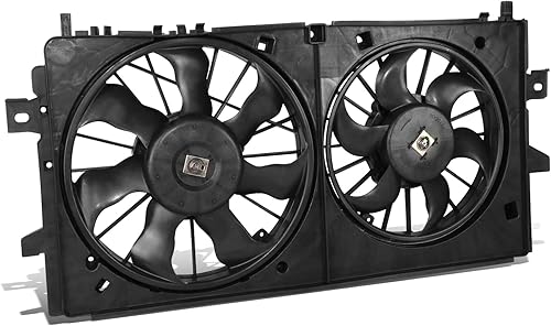 DNA MOTORING Conjunto de ventilador de refrigeración de radiador de estilo de fábrica compatible con 06-13 Impala /14-16 Impala Limited / 08-09