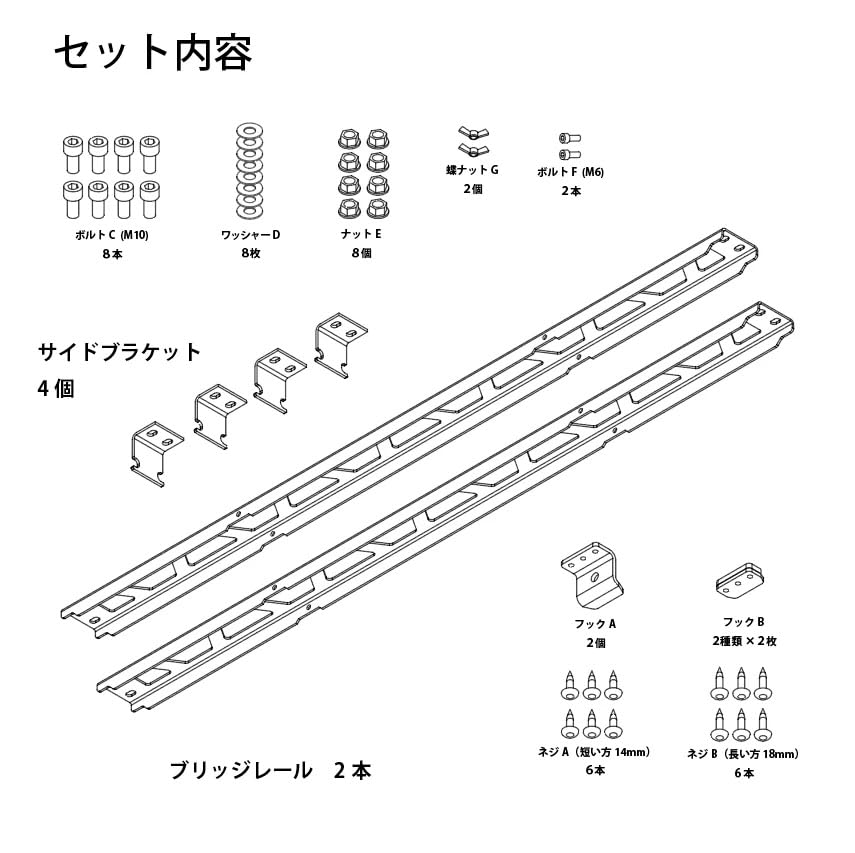 Amazon.co.jp: 37CAMP デリカD5荷室棚用DIYキット : 車＆バイク