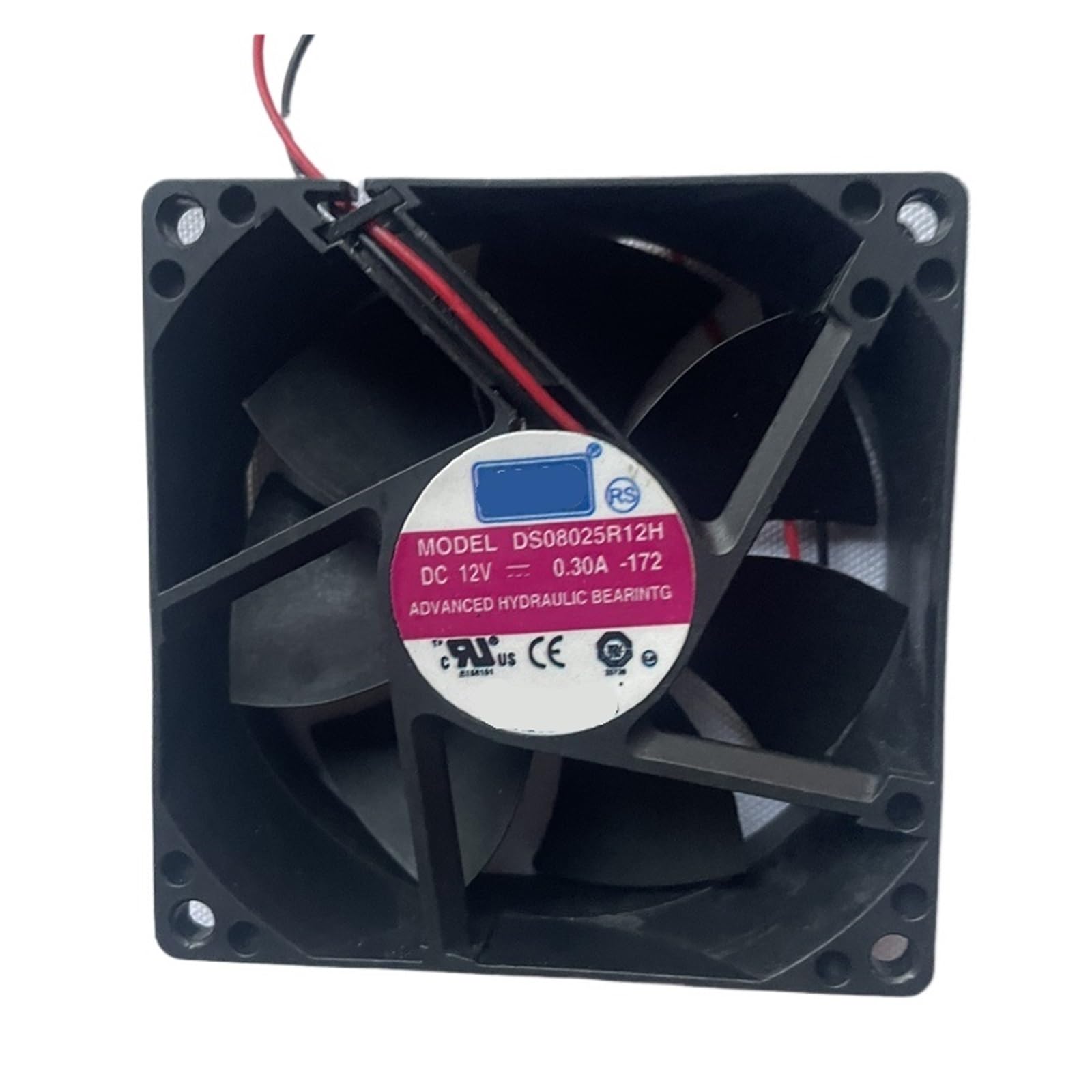 YMUGUEGH 80x80x25mm 80mm 8025 DS08025R12H DC12V 0.3A 2PINS fan